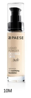 Fond de ten matifiant pentru ten gras si mixt- Paese Liquid Powder Double Skin Matt 30 ml (4 nuante)